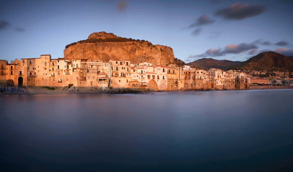 Italy, Sicily, Cefalu in the evening