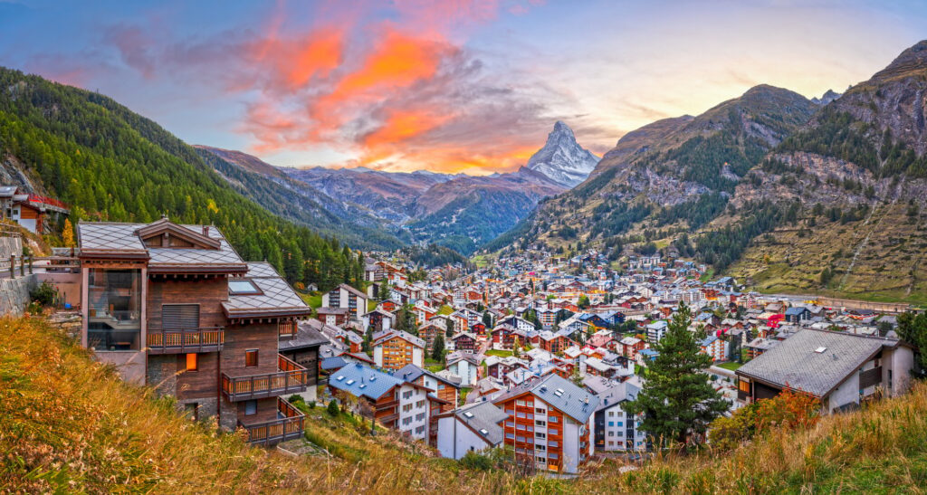 Zermatt, Switzerland Alpine Village with the Matterhorn